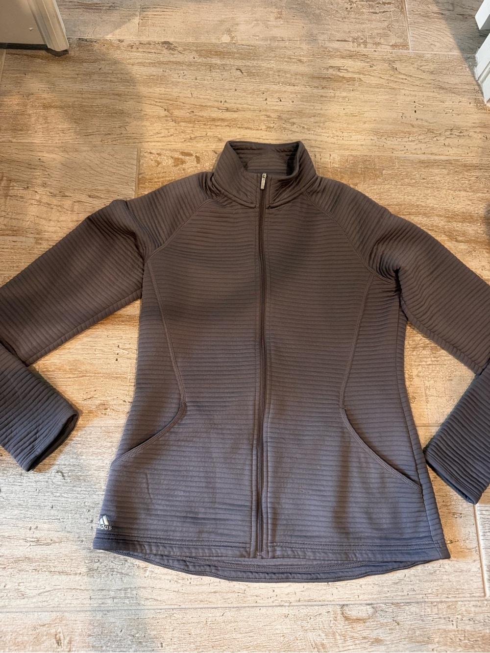 Adidas Women's Full-Zip Jacket Charcoal Gray